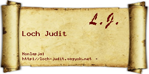 Loch Judit névjegykártya